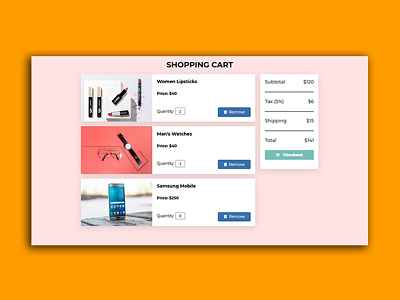 Responsive shopping Cart Page Design