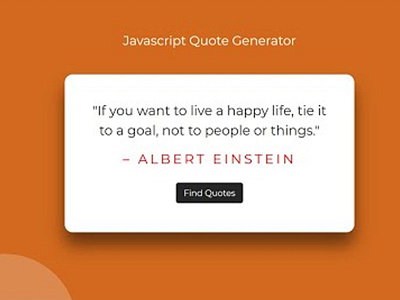 How to Create a random quotes generator in JavaScript css css3 frontend html html5 javascript javascript projects tutorial webdesign