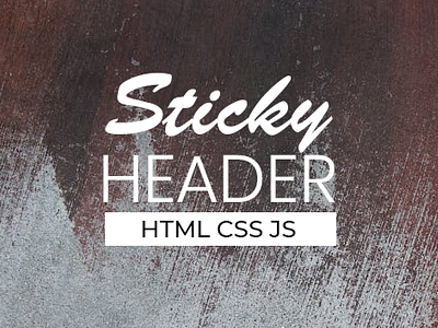 Hide or Reveal a Sticky Header on Scroll code css css3 divinectorweb frontend hide reveal sticky header html html5 learn to code webdesign