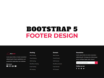 Professional Bootstrap 5 Footer Design bootstrap bootstrap footer css css3 footer design frontend html webdesign