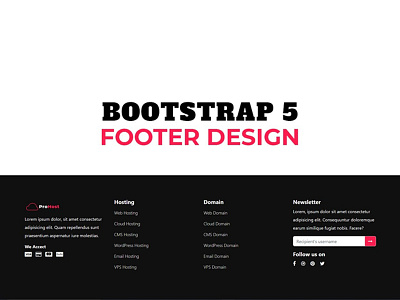 Professional Bootstrap 5 Footer Design