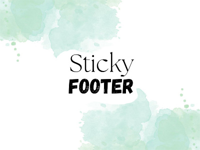 Pure CSS Sticky Footer code css css footer css sticky footer css3 divinectorweb frontend html html5 learn to code webdesign