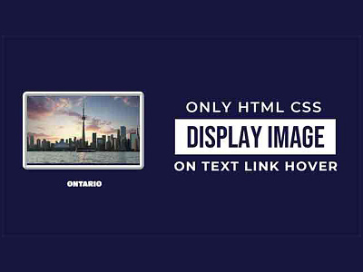 Display Image On Text Link Hover using CSS Only