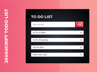 JavaScript To Do List Design