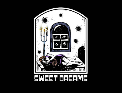 Sweet Dreams artwork branding graphic design hand drawn horror illustration poster design satan scary skull
