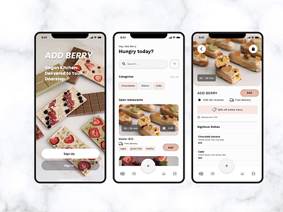 Mobile App for Pastry shop 🥐 app ui ux web