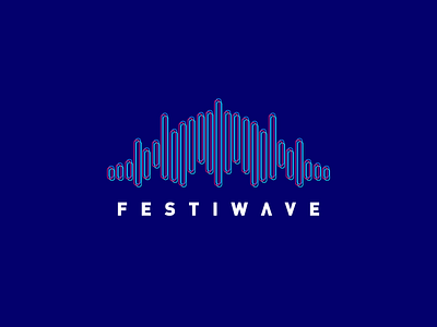 Festiwave brand branding flat identity logo logotype music