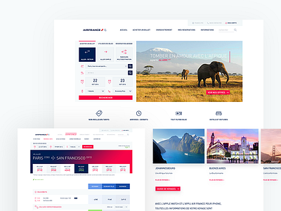 Air France Website booking clean flight light page reservation ticket ui ux website white