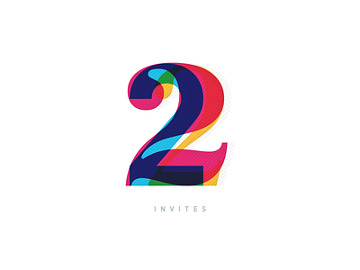 Invites x2 dribbble font freebie invitation invite number portfolio