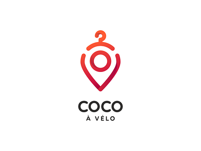 Coco à vélo branding concept clean delivery app fashion app logo logodesign uber design vector white