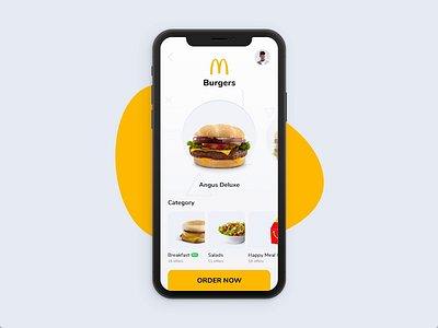 McApp animation app animation appdesign applicaiton application design clean design food app light ui