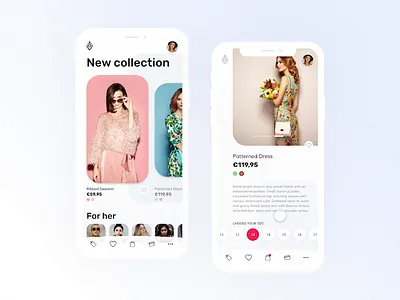 Coco à vélo App adobexd animation application design autoanimate clean clothes shop delivery app delivery service fashion app shop app ui ux white