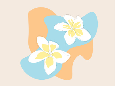Hawaiian flowers design illustration illustrator vector