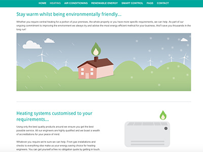 Pope Efficiency Web Design (Heating)