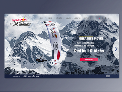 redesign for Red Bull Alps design typography ui ux web