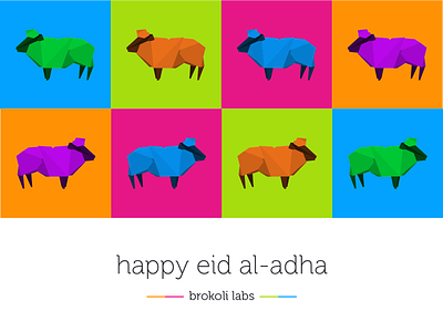 Happy eid al-adha eid happy lamb polygone