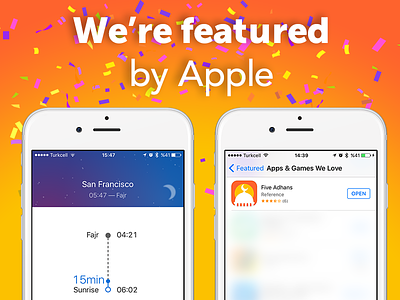 Five Adhans is featured by Apple 🎉 app apple apps featured five adhans