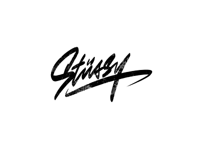 Stüssy after effects animation black lettering lettering animation logo reveal stussy white