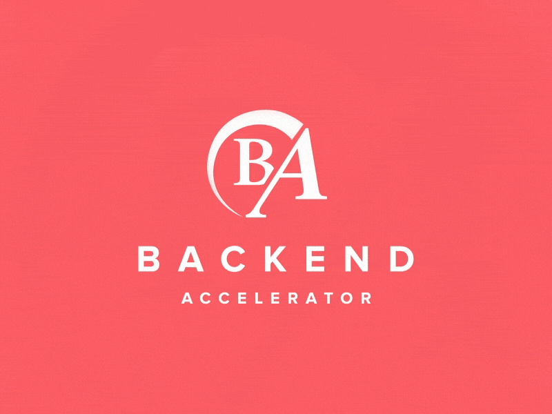 Backend Accelerator backend accelerator black business logo animation logo reveal red
