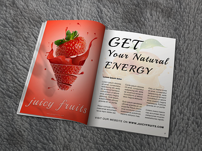 Juicy Fruits advertisement in magazine advertisement branding illustration logo magazine newspaper photography