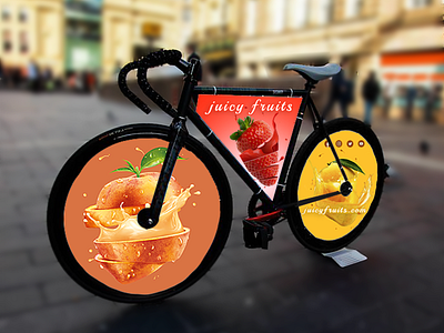 Juicy fruits bike advertisement