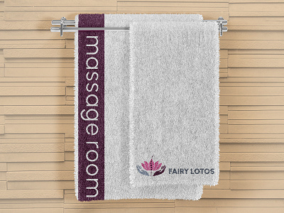 FAIRY LOTOS massage room towels branding design logo