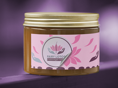 Sticker for Fairy Lotos massage room branding design logo