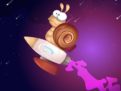 Galaxy Snail design illustration