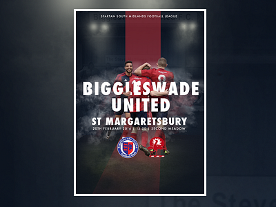 Biggleswade United Match day poster design football match matchday poster sport