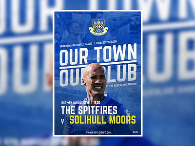 Eastleigh v Solihull Moors match day poster design football game day match poster soccer sports