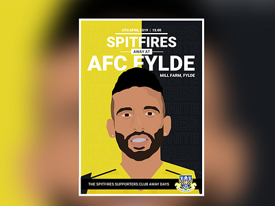 AFC Fylde v Eastleigh Match day poster football game graphic illustration match matchday poster sport