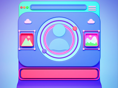 3D web/ UI icon illustration.