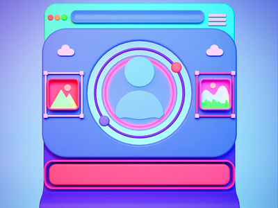 3D web/ UI icon illustration.