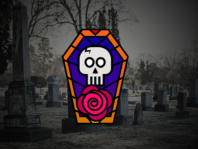 Coffin coffin patch purple