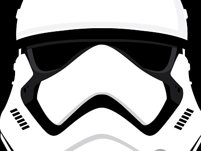 First Order Stormtrooper helmet starwars vector white