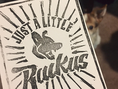 Ruckus Block Print 1color block prin