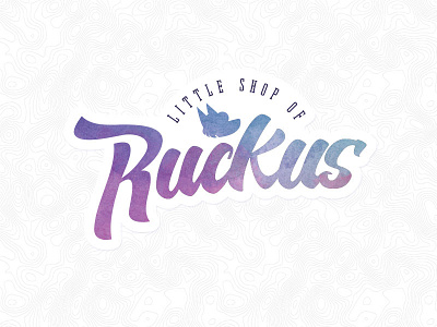 Little shop of ruckus label stickermule