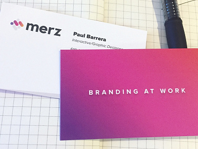 Merz Branding agency branding gradient pink