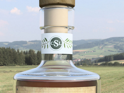 Neck Label + Bottle Render rye wedding whisky