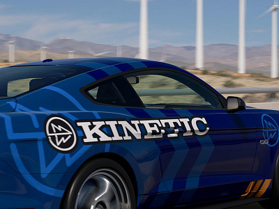 Kinetic Mustang Graphic blue car ford gt sport mustang