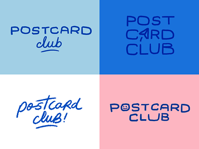 The Postcard Club Sketches brand identity branding graphic design logo sketches