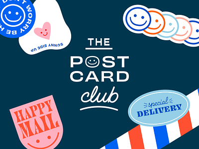 The Postcard Club Identity brand identity branding design graphic design identity design logo