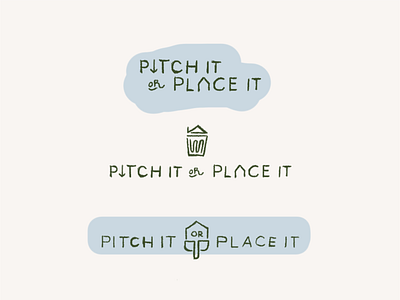 Pitch It or Place It Logo Sketches