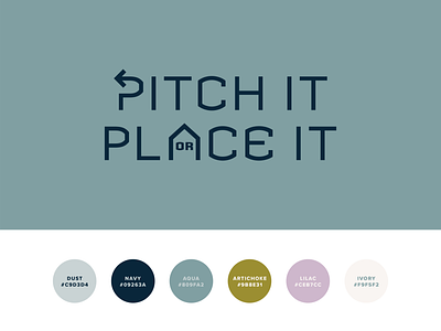 Pitch It or Place It Brand brand identity branding design graphic design identity design logo