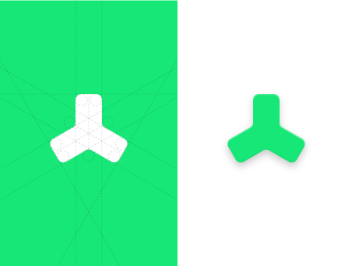 Unused Brandmark branding bug flat geometry grid icon identity logo mark material design process simple