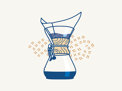 Chemex brew caffeine chemex coffee illustration pattern pour over vector