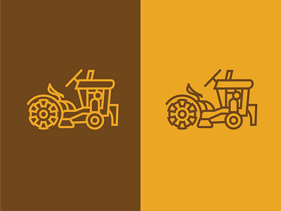 Tractor autumn brand fall farm flat illustration logo tractor unused vector vehicle