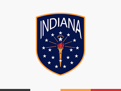 Indiana Badge badge brand flag indiana indianapolis state
