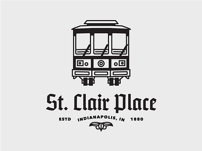 St. Clair Place Logo identity indiana indianapolis logo neighborhood rebrand