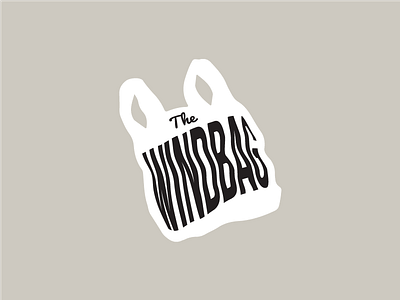 The Windbag covenant college flat identity logo newspaper satire satirical trash trash bag vector